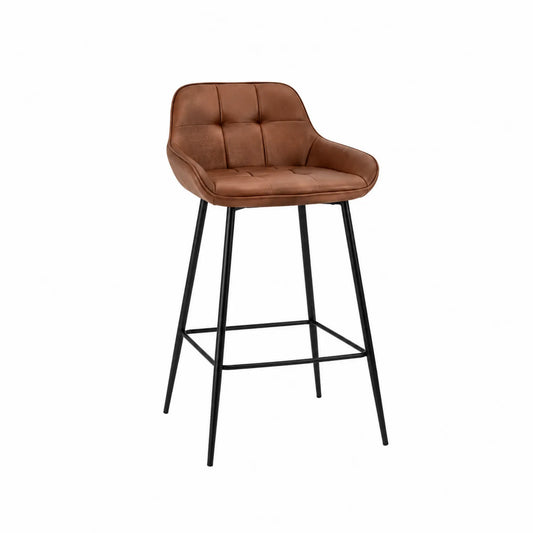 Barhocker aus Kunstleder mit Metallgestell, Höhe 105 cm