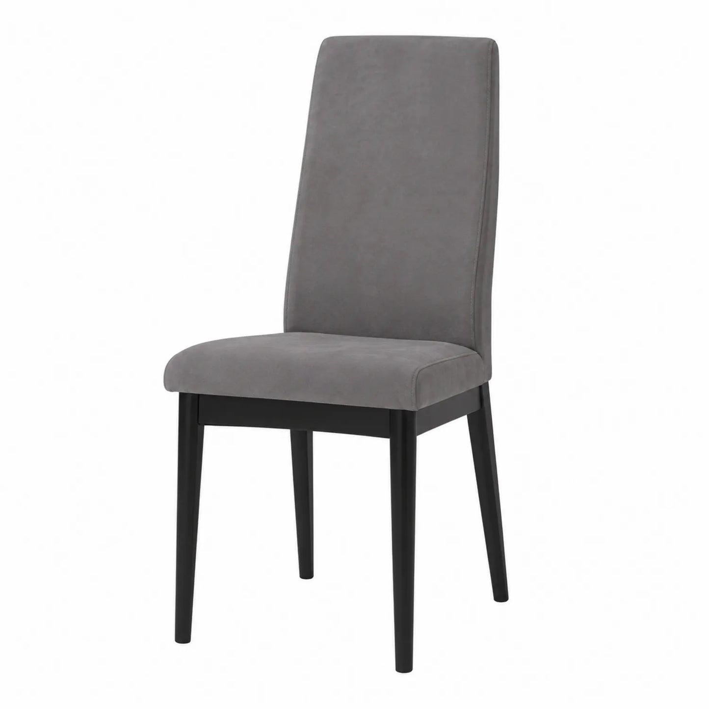 Stuhl Polyestergewebe Grau Holzbeine 95cm